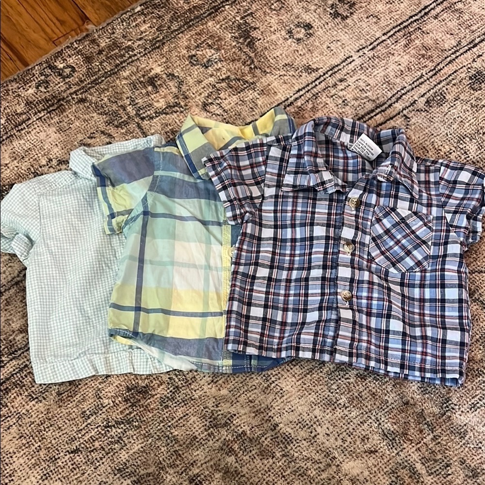 Button Down Shirts Bundle 0-3 Months